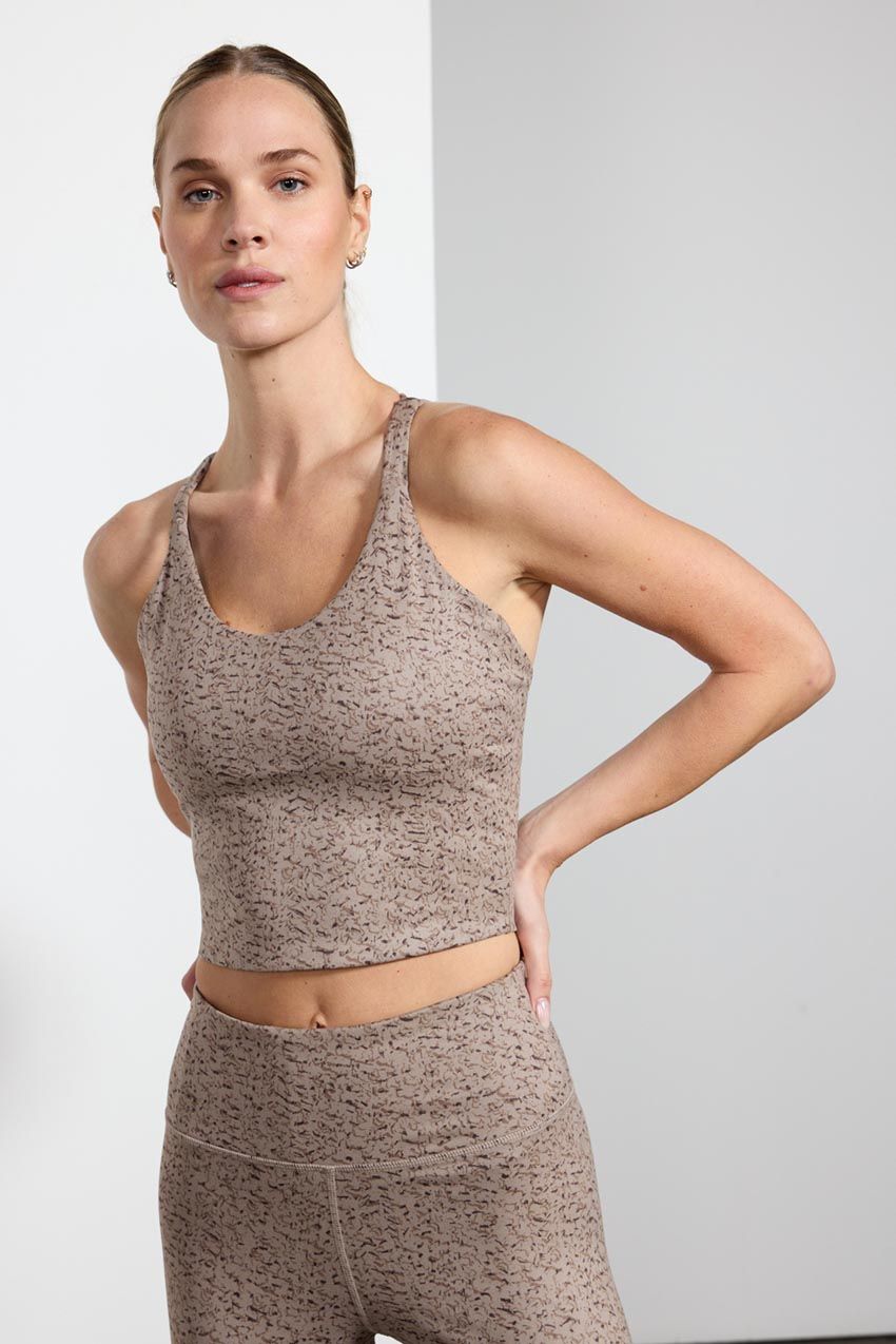 Explore Longline Light Support Printed Sports Bra Peached sold by MPG product image thumbnail 3