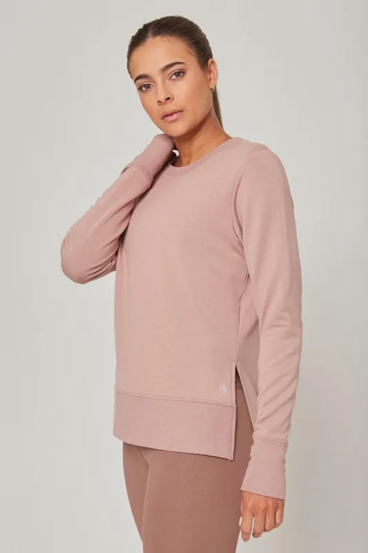 Serene Recycled Polyester TENCEL™ Modal Relaxed Side Slit Pullover - Sale sold by MPG