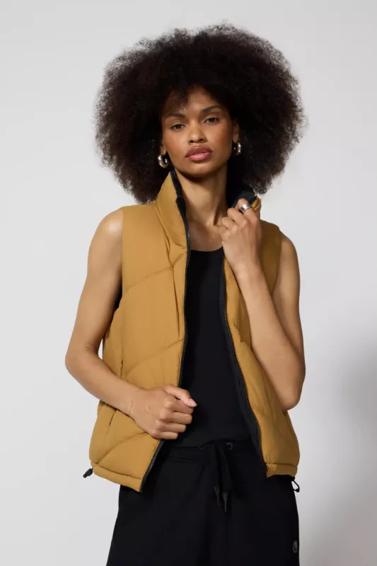 Captivate Reversible Vest - Black/Bistre sold by MPG