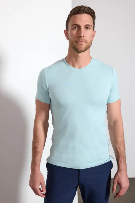 Pima Cotton V-Neck Tee - Blue Haze sold by MPG