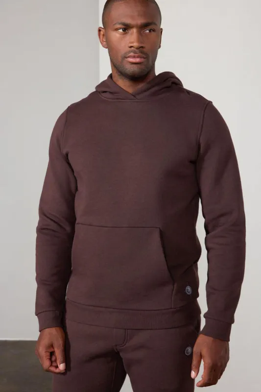 Comfort Men's Fleece Pullover Hoodie - Chocolate Brown sold by MPG
