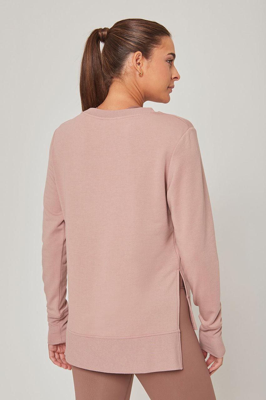 Serene Recycled Polyester TENCEL™ Modal Relaxed Side Slit Pullover - Sale sold by MPG product image thumbnail 3