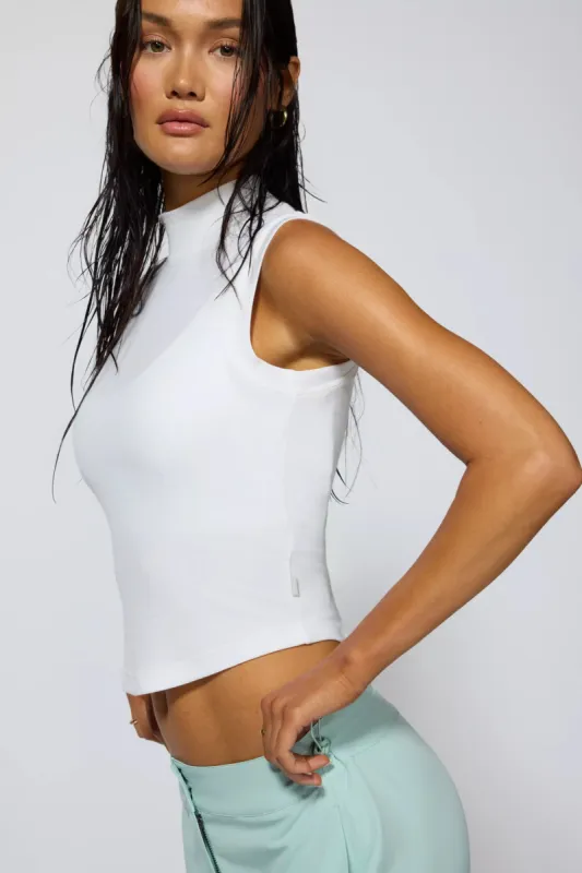 Composure Mock Neck Slim Fit Tank Top sold by MPG