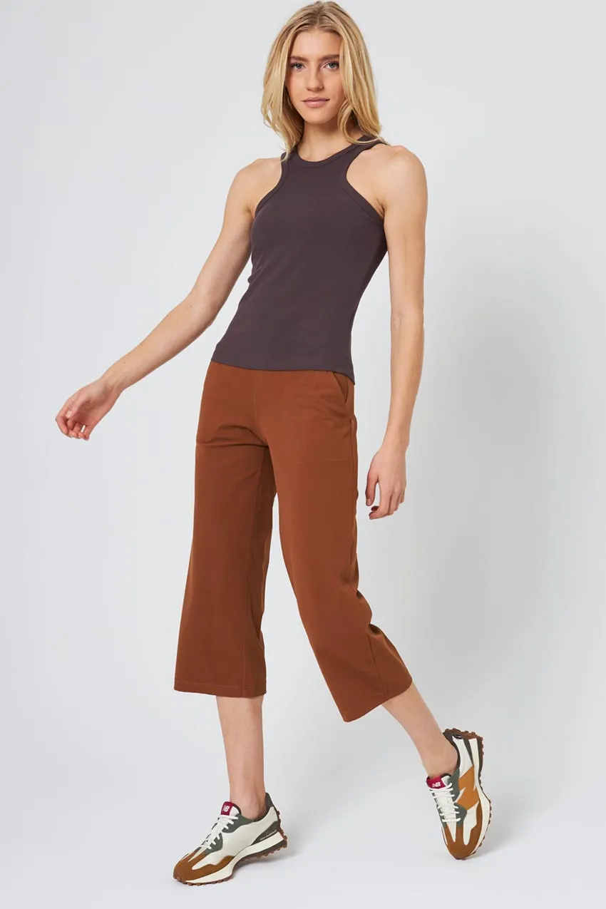 Vital Recycled Nylon High-Waisted 24" Cropped Pant Peached sold by MPG product image thumbnail 2
