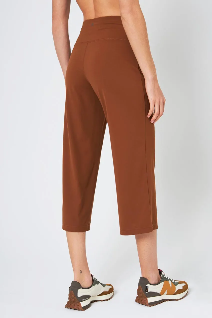 Vital Recycled Nylon High-Waisted 24" Cropped Pant Peached sold by MPG product image thumbnail 3