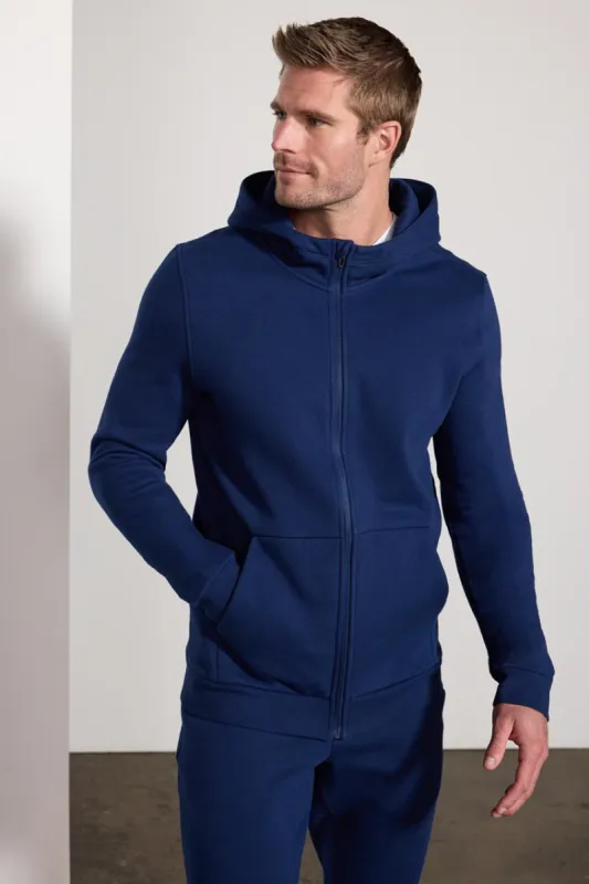 Comfort Men's Fleece Zip-Up Hoodie - Navy sold by MPG