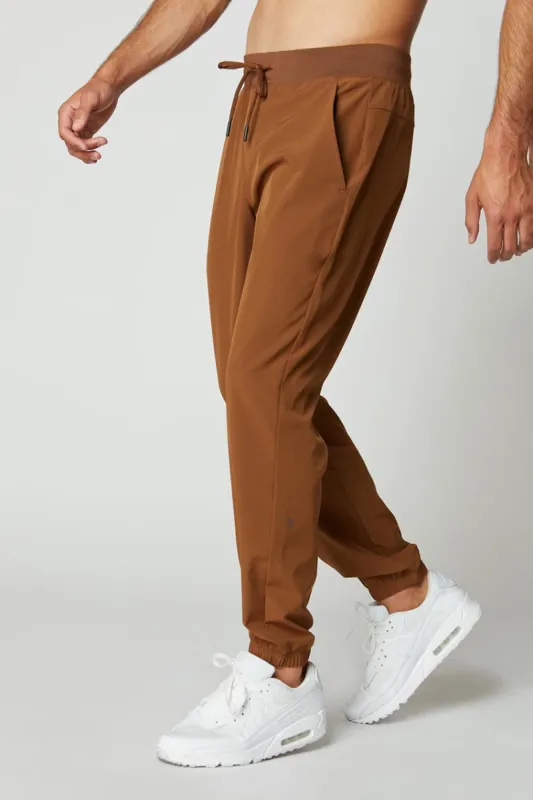 Lithe Recycled Polyester Stretch Woven Jogger sold by MPG