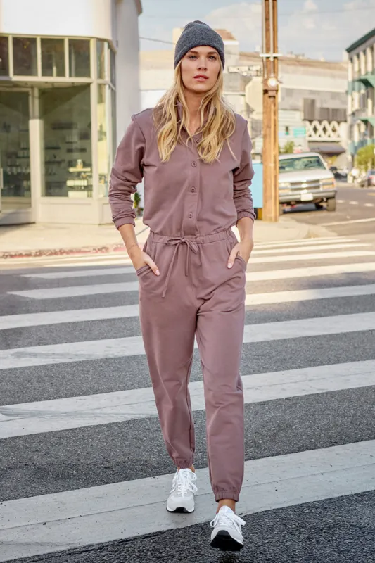 Unwind Button Up Jumpsuit sold by MPG