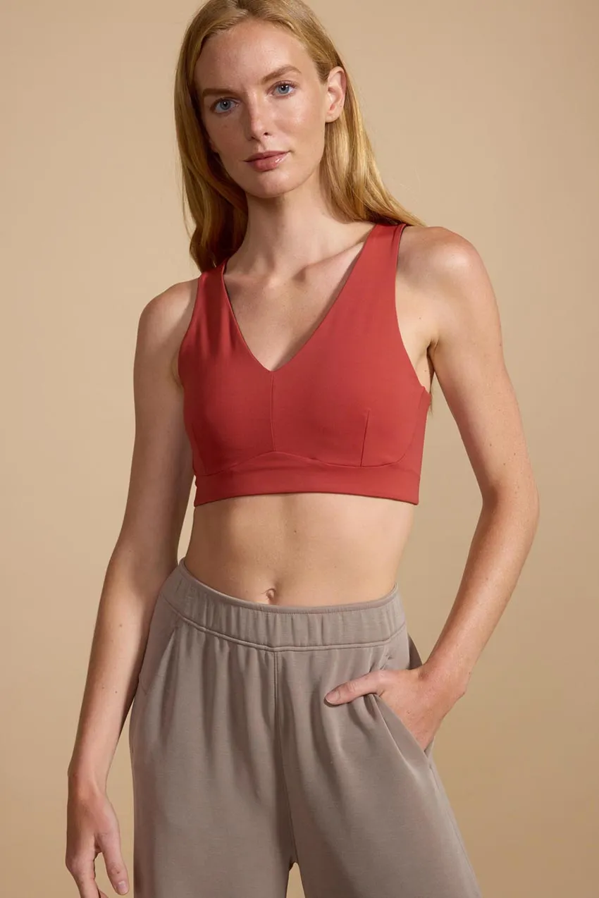 Vital Recycled Nylon V-Neck Medium Support Sports Bra sold by MPG product image thumbnail 3