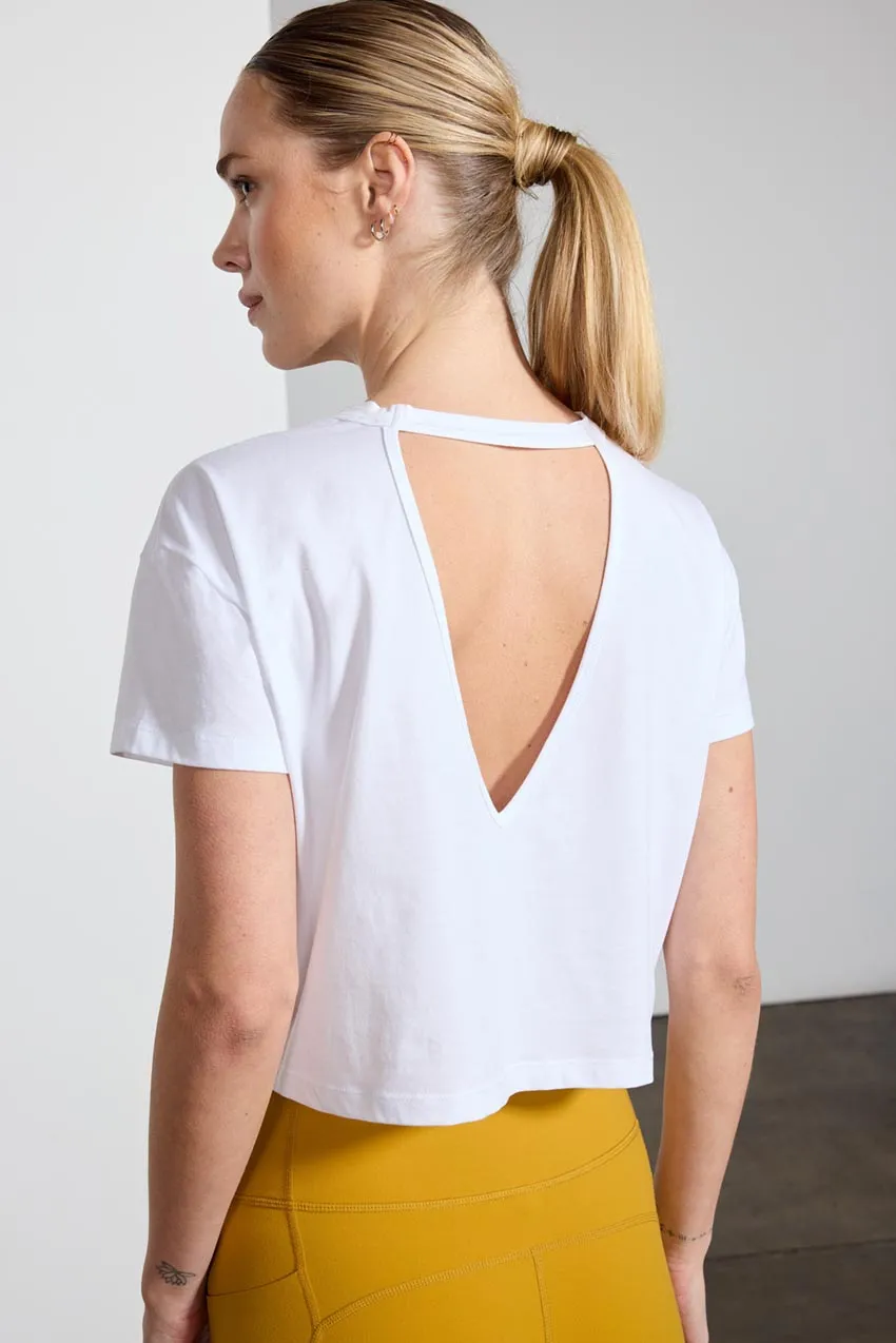 Calm Cropped Cut-Out Short Sleeve T-Shirt sold by MPG product image thumbnail 2