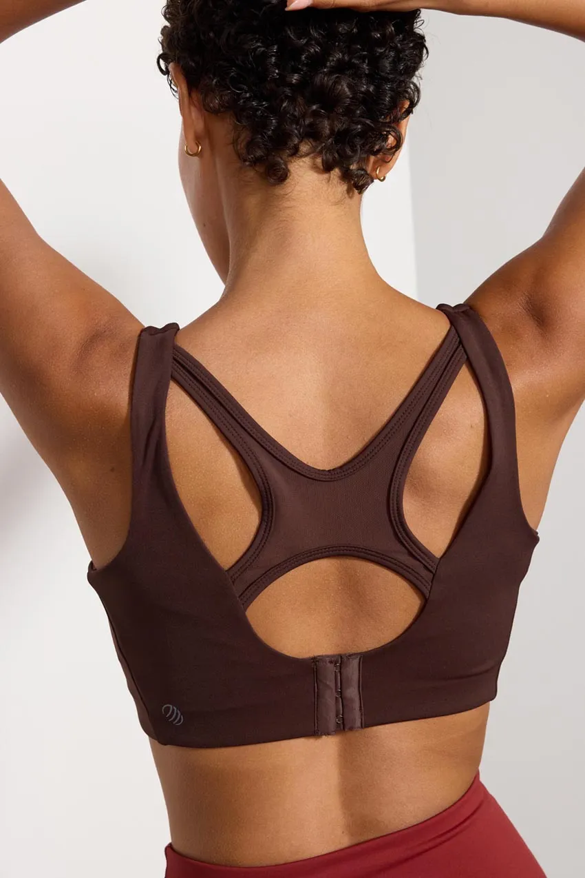 Vital Recycled Nylon Double Back Medium Support Sports Bra sold by MPG