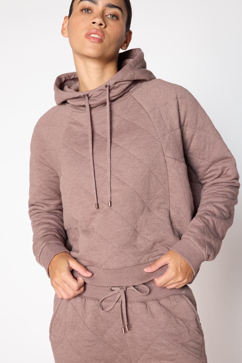 Aspire Cropped Relaxed Quilted Hoodie sold by MPG product image thumbnail 5