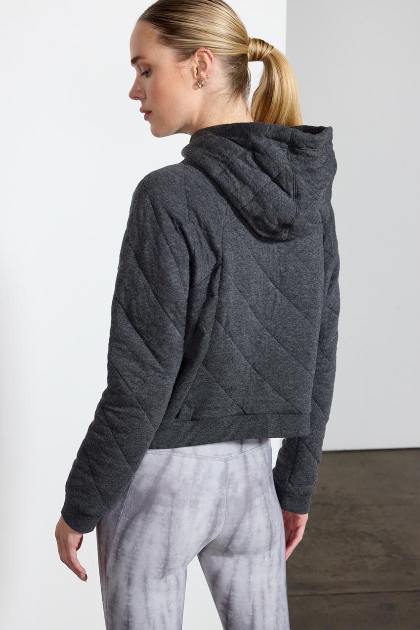 Aspire Cropped Relaxed Quilted Hoodie sold by MPG product image thumbnail 3