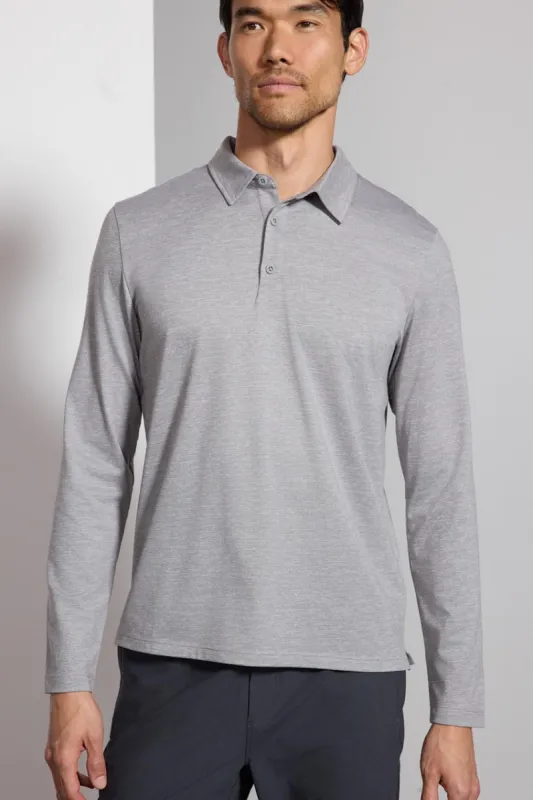 Triumph Long Sleeve Polo - Htr Concrete sold by MPG