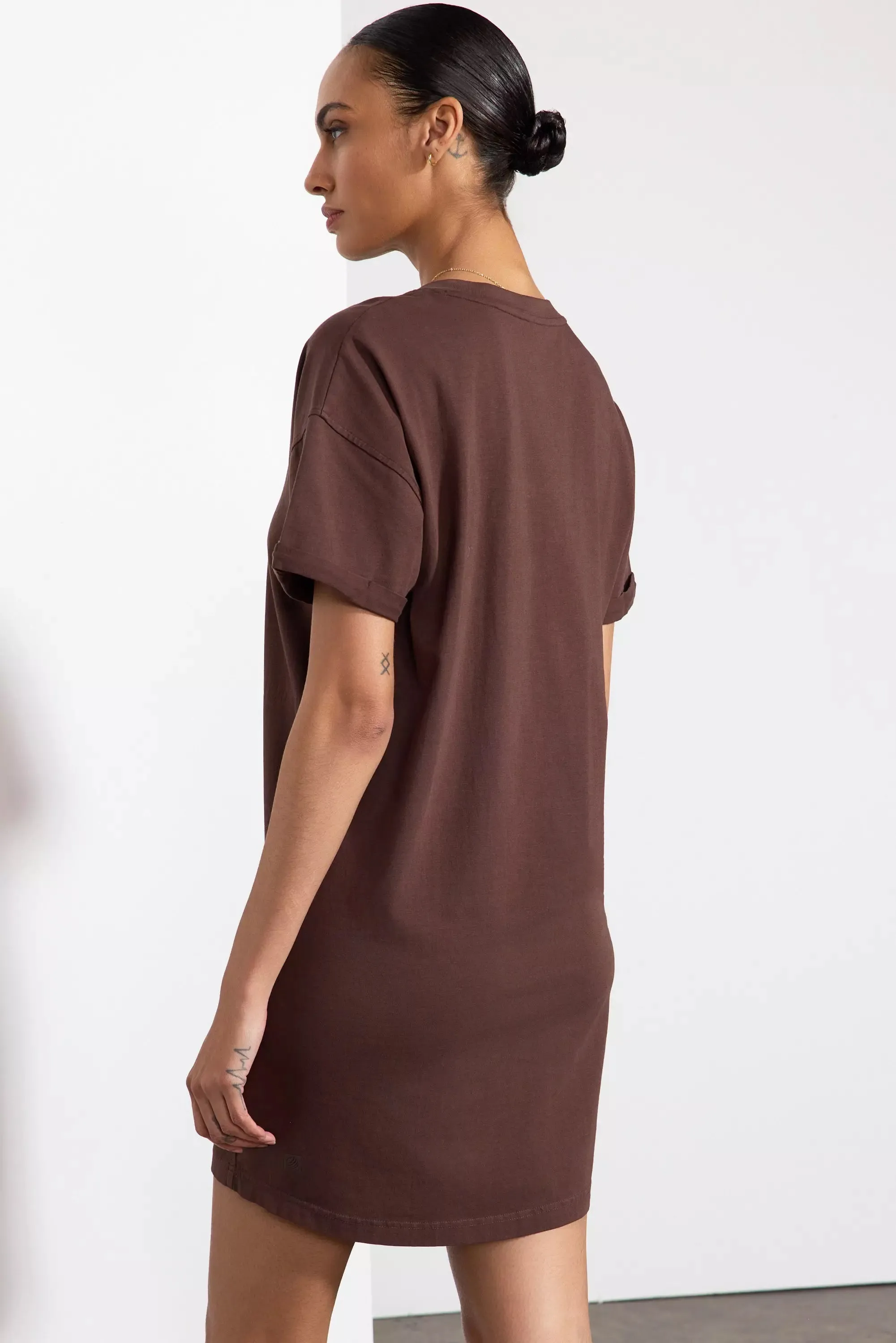 Calm T-Shirt Dress - Chocolate Brown sold by MPG product image thumbnail 3