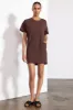 Calm T-Shirt Dress - Chocolate Brown sold by MPG