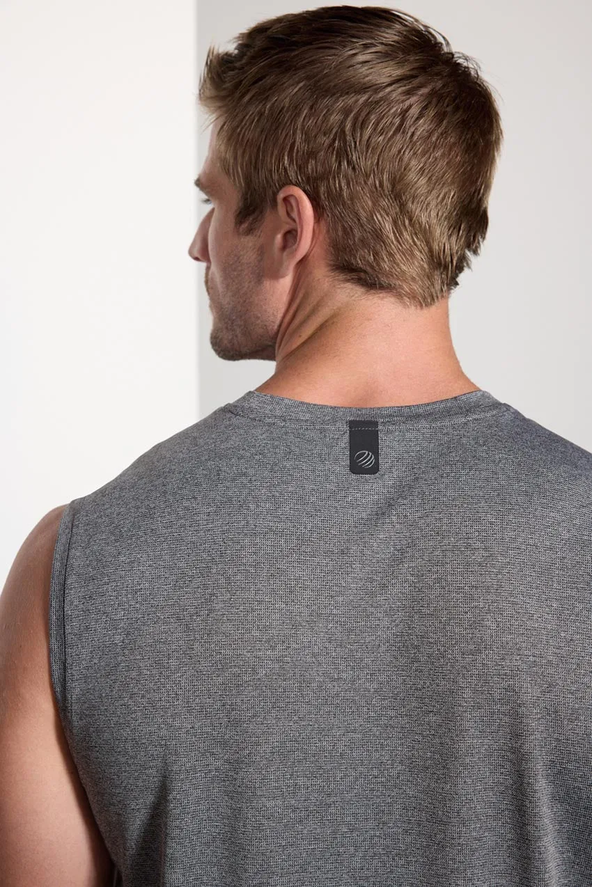 Conquer Crew Neck Tank - Black Melange sold by MPG product image thumbnail 4