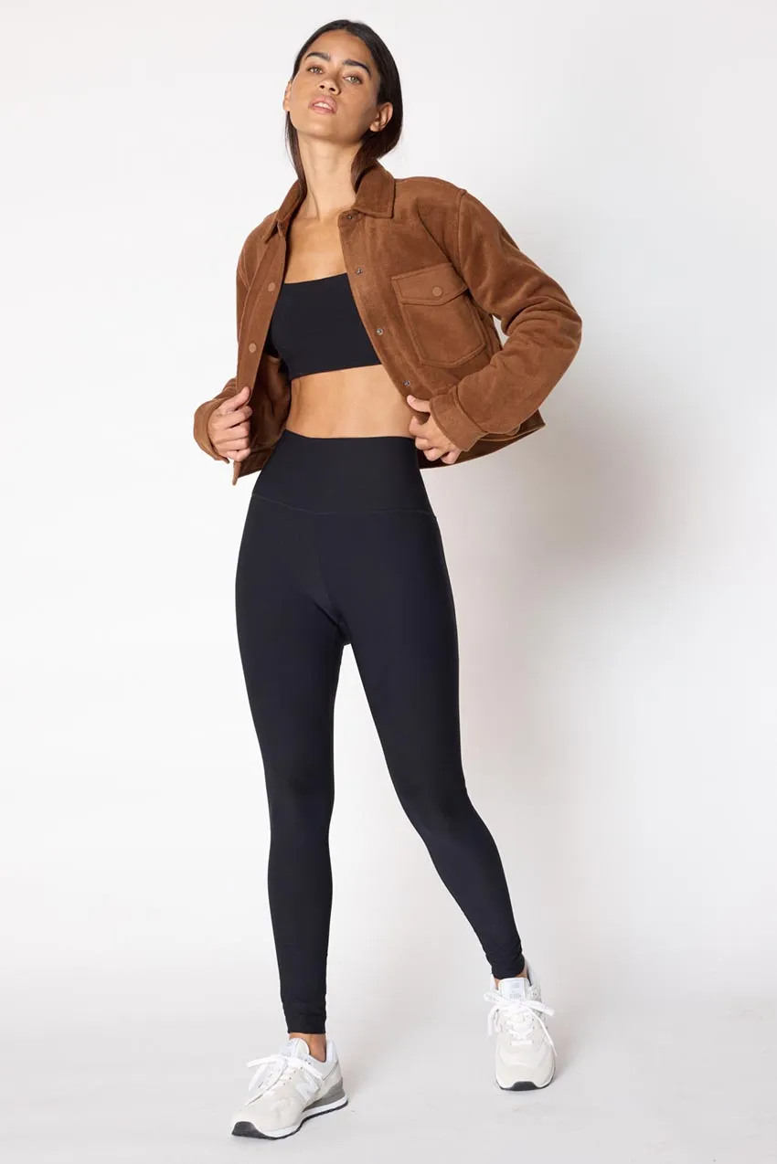 Elevate Fleece Cropped Shirt Jacket sold by MPG product image thumbnail 3