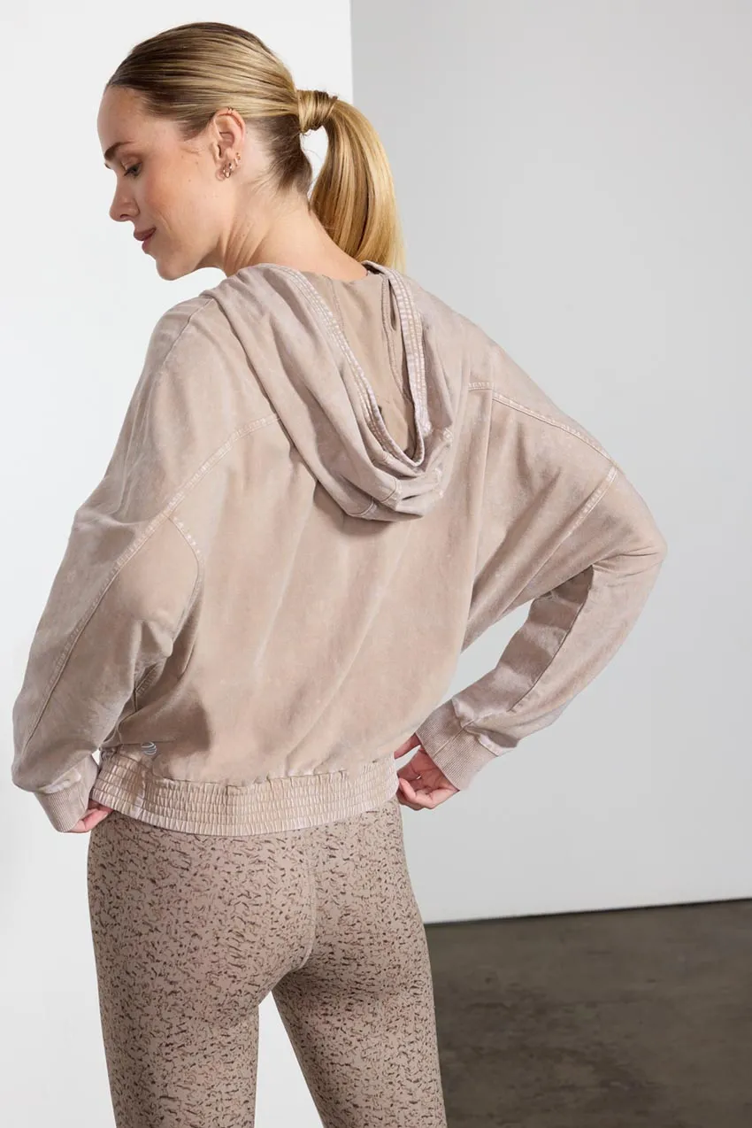 Amelia Washed Front Snap Hoodie sold by MPG product image thumbnail 3