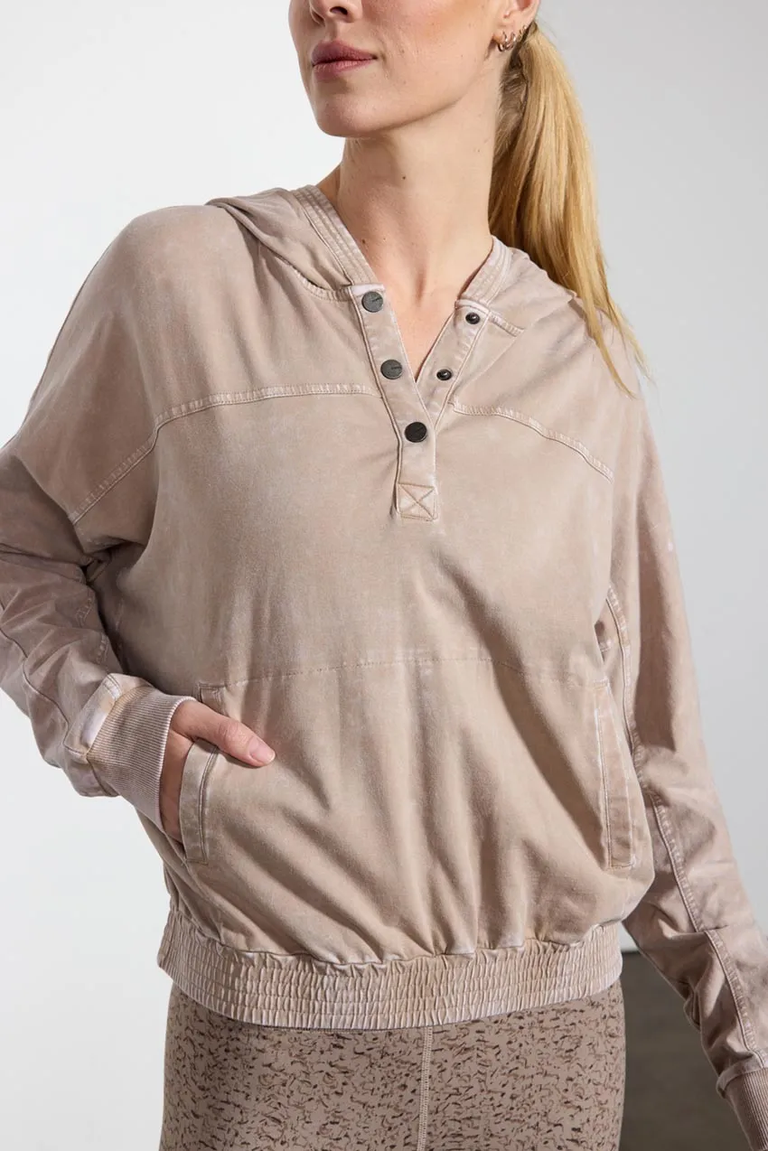Amelia Washed Front Snap Hoodie sold by MPG product image thumbnail 4