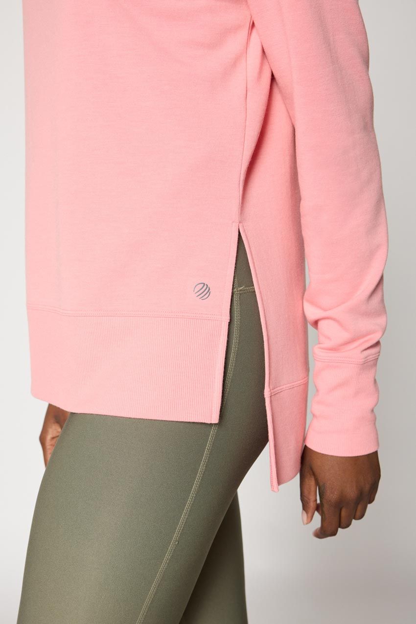 Serene Recycled Polyester TENCEL™ Modal Relaxed Side Slit Pullover - Sale sold by MPG product image thumbnail 4