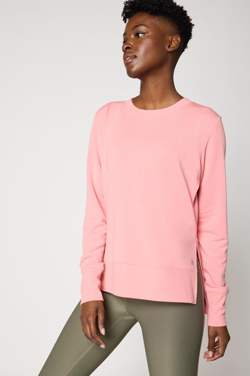 Serene Recycled Polyester TENCEL™ Modal Relaxed Side Slit Pullover - Sale sold by MPG