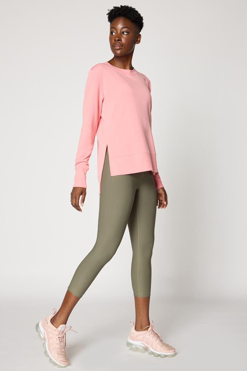 Serene Recycled Polyester TENCEL™ Modal Relaxed Side Slit Pullover - Sale sold by MPG product image thumbnail 2