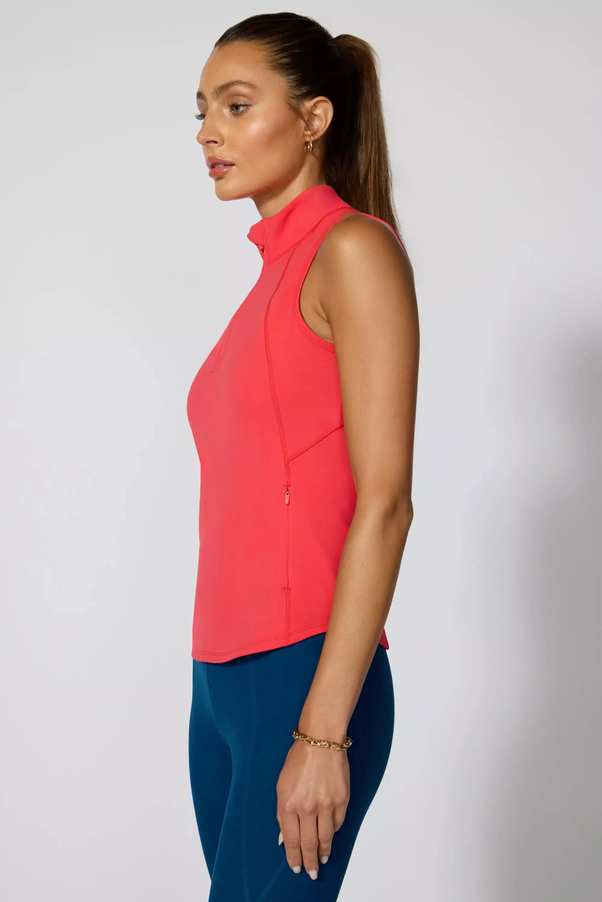 Vital 1/4 Zip Tank - Hibiscus sold by MPG product image thumbnail 4
