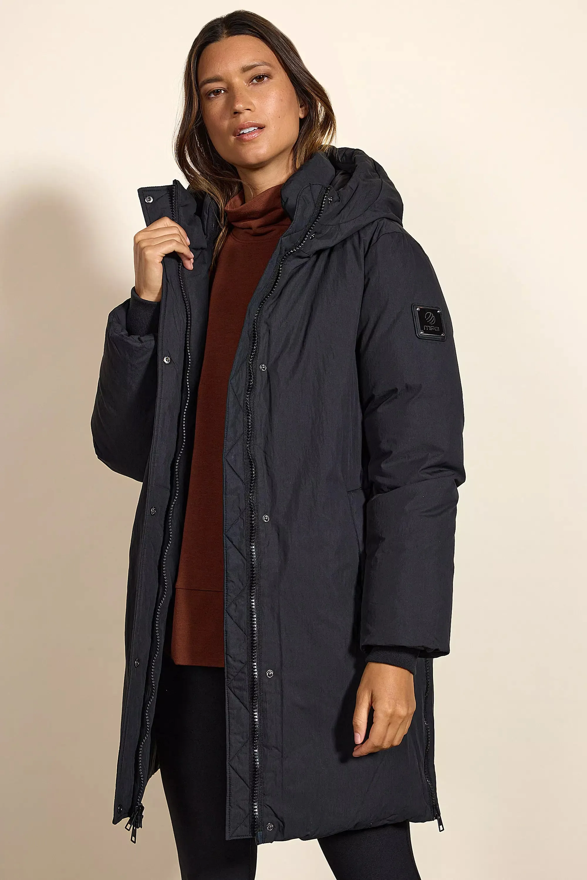 RDS Down Midi Puffer - Black sold by MPG