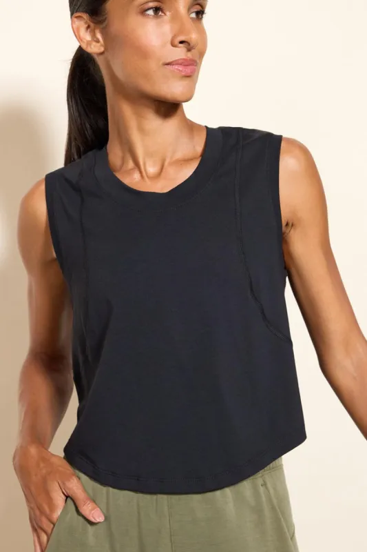 Pima Cotton Shaped Hem Tank Top sold by MPG