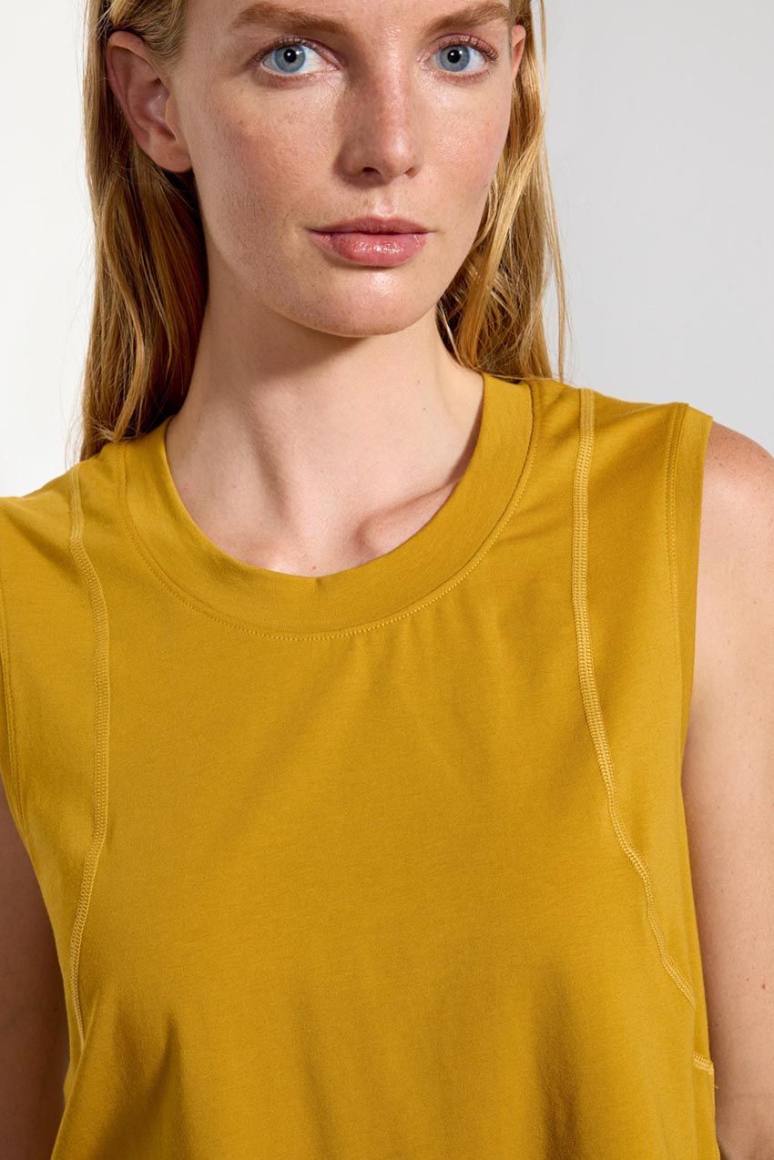 Pima Cotton Tucked Shoulder Tank Top sold by MPG product image thumbnail 18