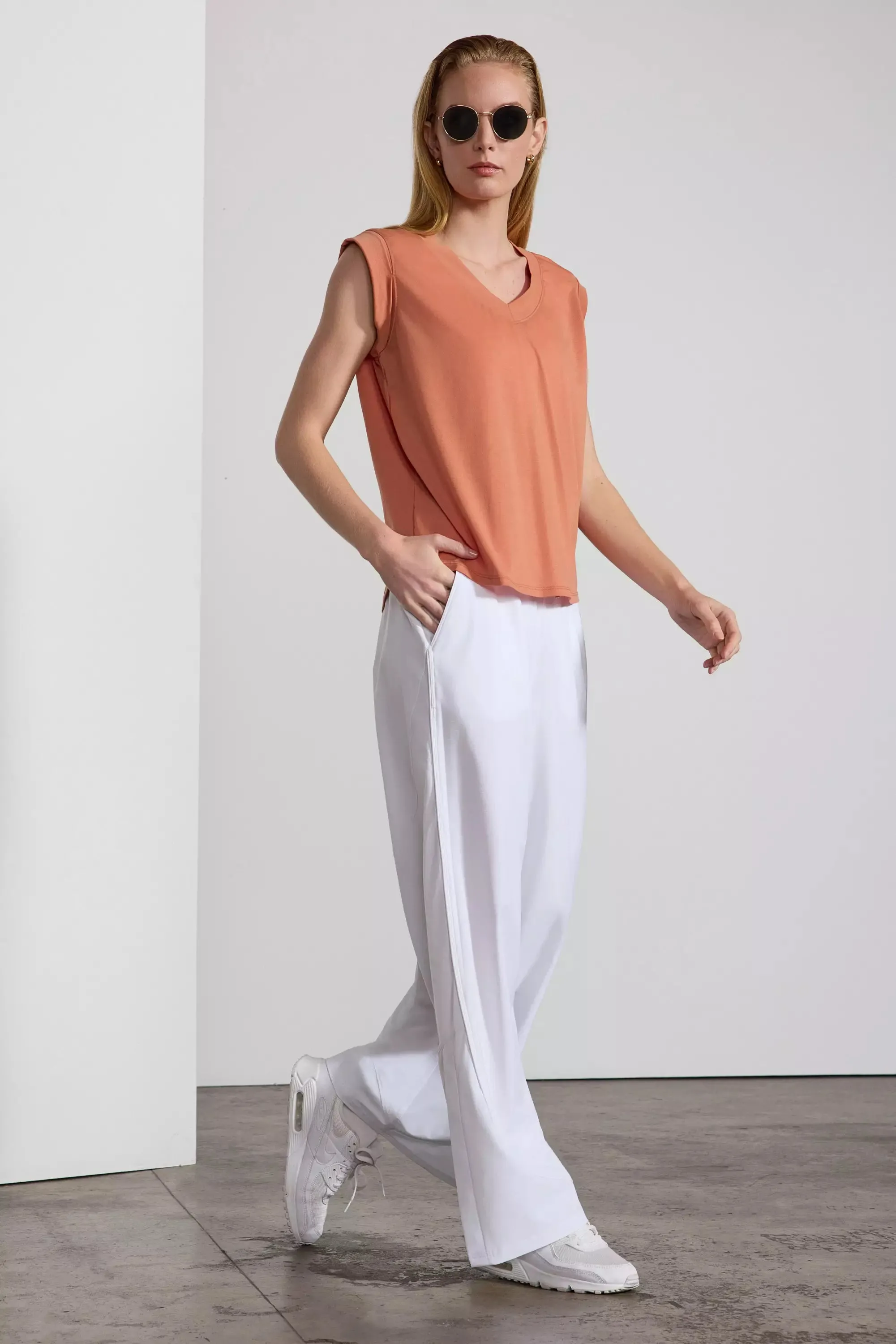 Performance Knit V-Neck Tee - Sunburn sold by MPG