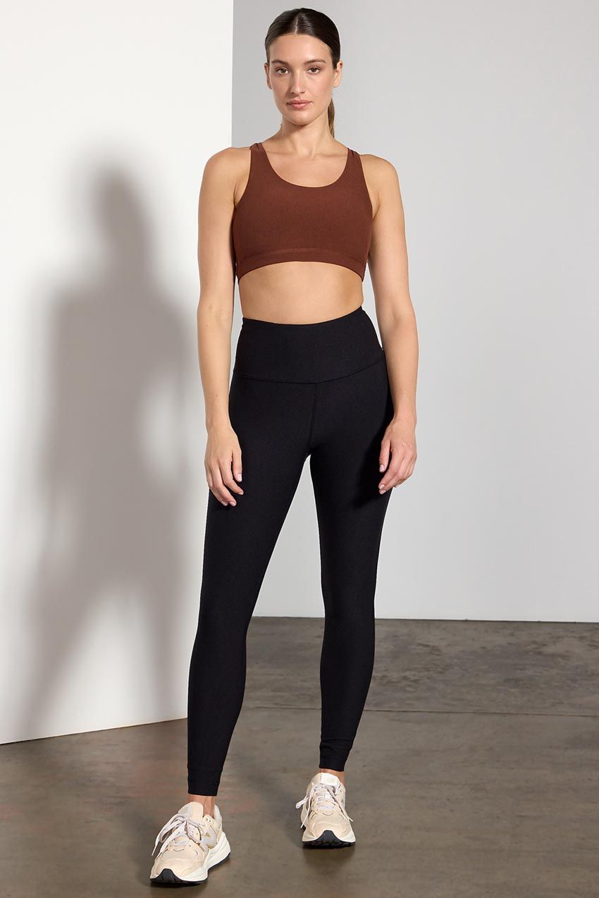 Explore Recycled Polyester High-Waisted Cut-To-Length Legging 27" Peached sold by MPG product image thumbnail 5