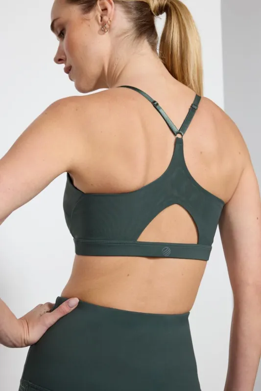 April Recycled Nylon Light Support Sports Bra sold by MPG
