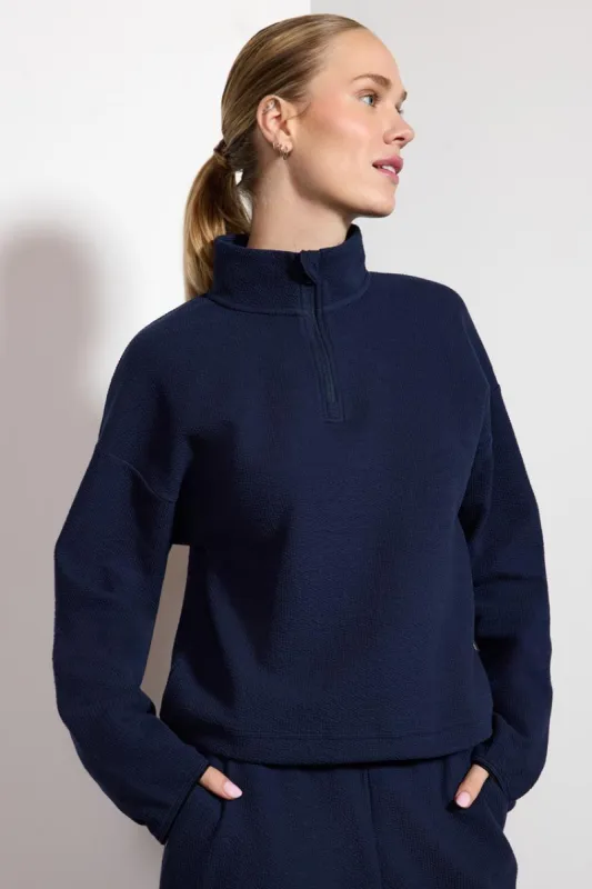 Solace Textured 1/2 Zip Pullover sold by MPG