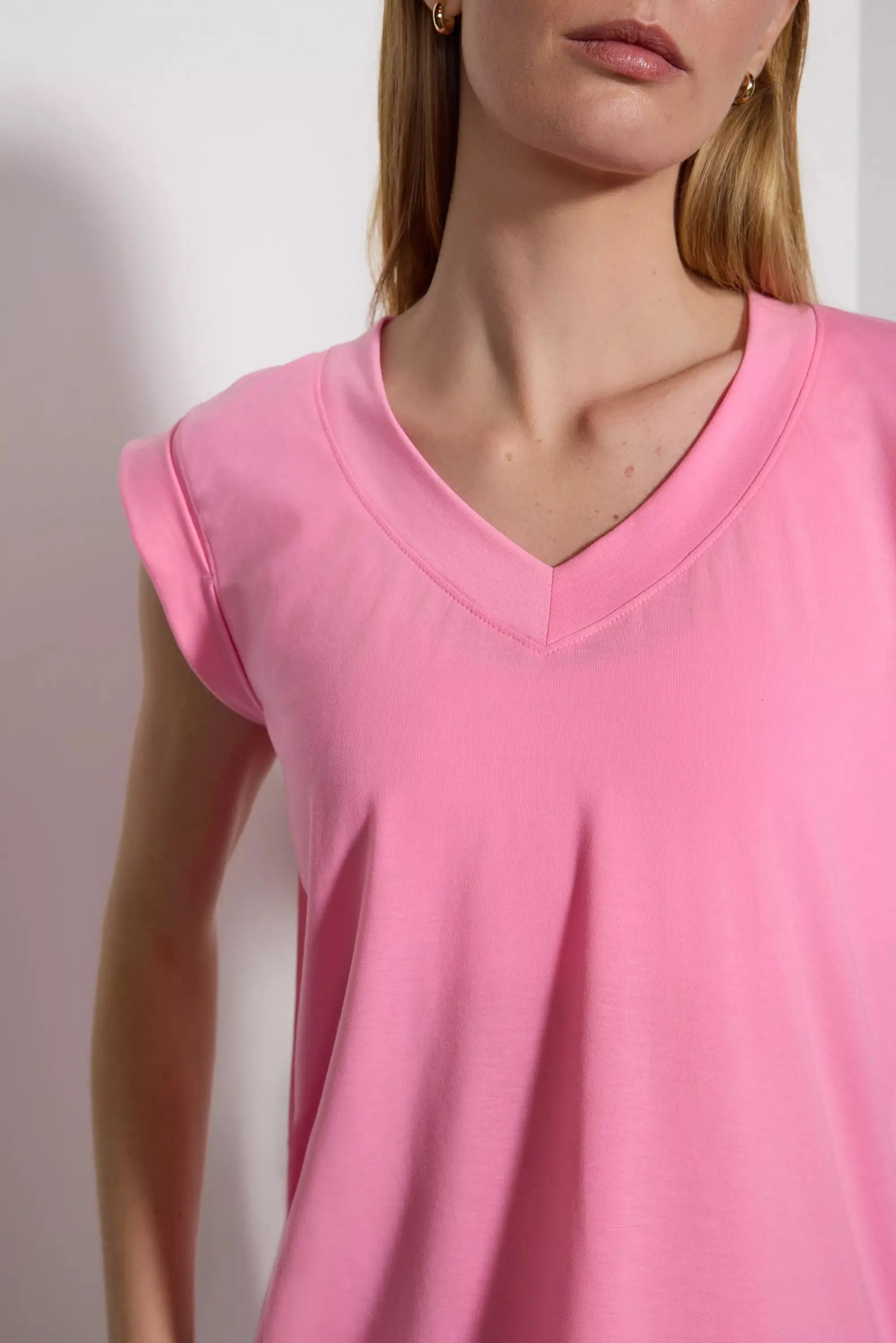 Performance Knit V-Neck Tee - Sachet Pink sold by MPG product image thumbnail 4