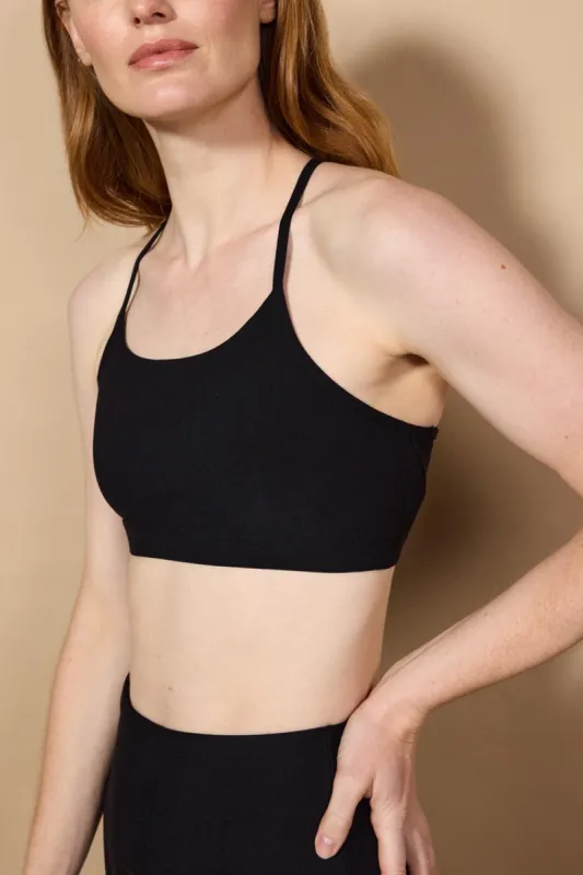 Explore Recycled Polyester Basic Racer Back Light Support Sports Bra Peached sold by MPG