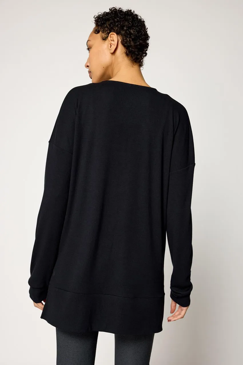 Symphony Recycled Polyester TENCEL™ Modal Ribbed Zip-Up Cardigan sold by MPG product image thumbnail 3