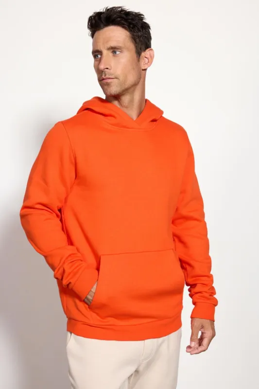 Comfort Men's Fleece Pullover Hoodie - Spicy Orange sold by MPG