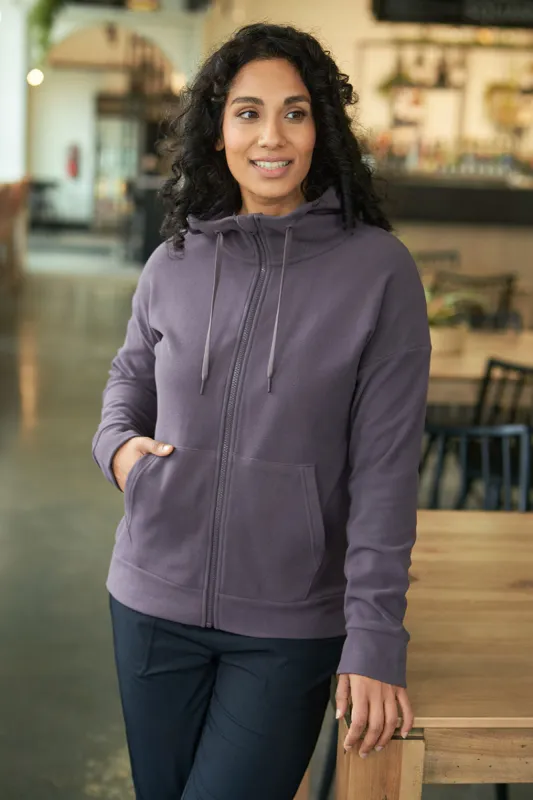 Women’s Cozy Full-Zip Velour Hoodie sold by MPG
