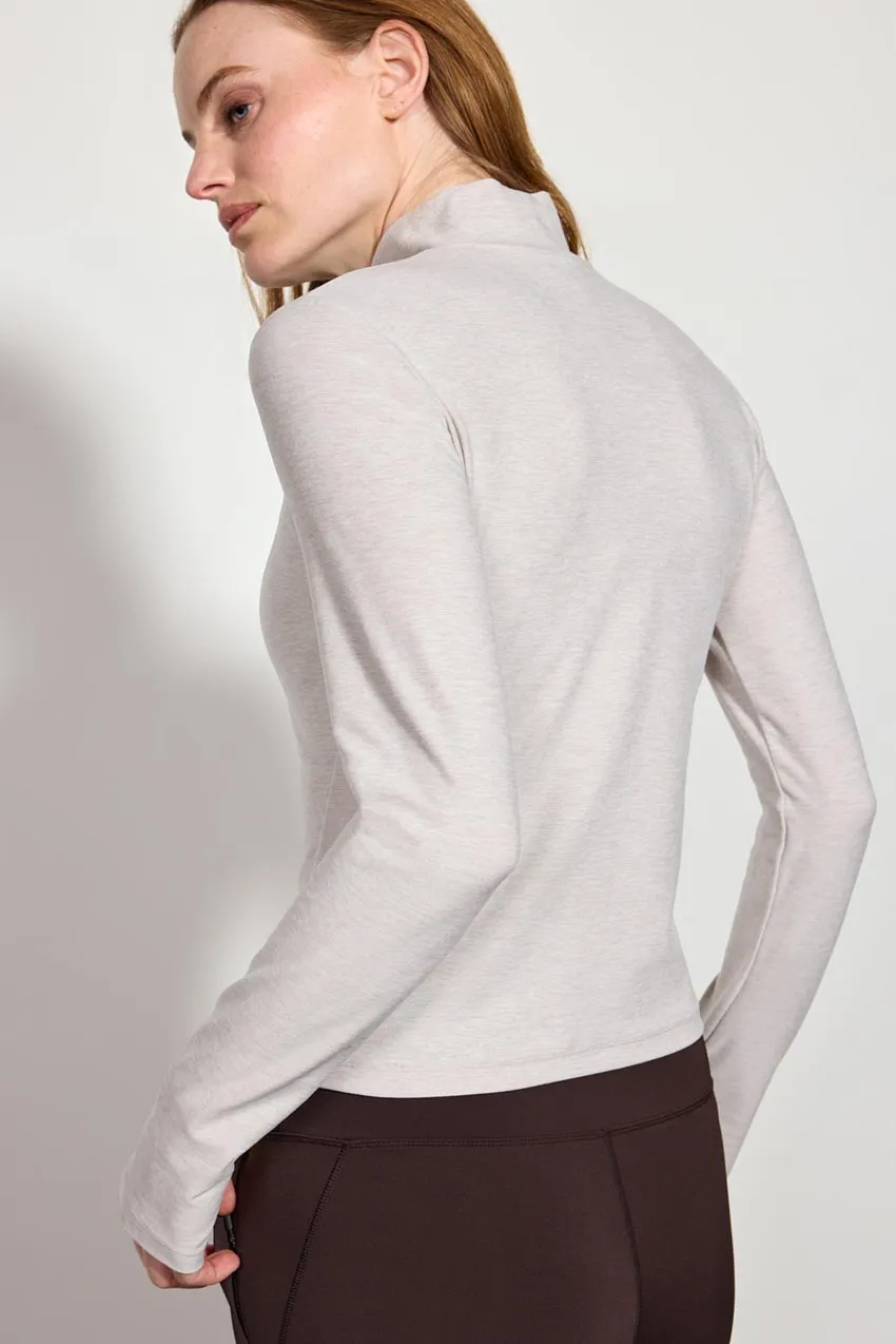 Explore Recycled Polyester High Mock Neck Long Sleeve Fitted Top sold by MPG product image thumbnail 3
