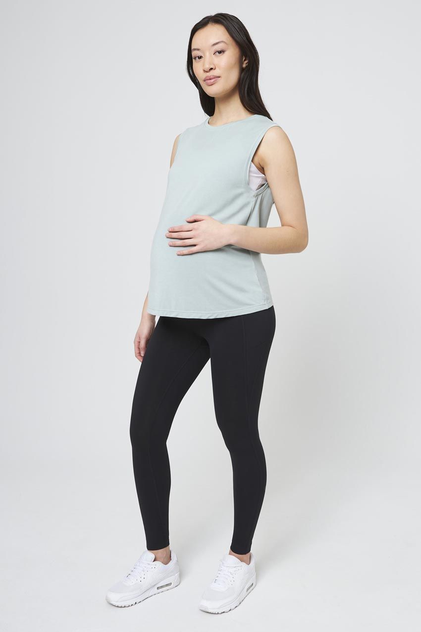 Breeze TENCEL™ Modal Crew Neck Maternity Tank Top sold by MPG product image thumbnail 2
