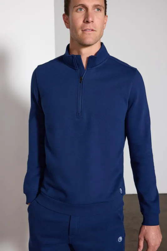 Comfort Men's Fleece 1/4 Zip  - Navy sold by MPG