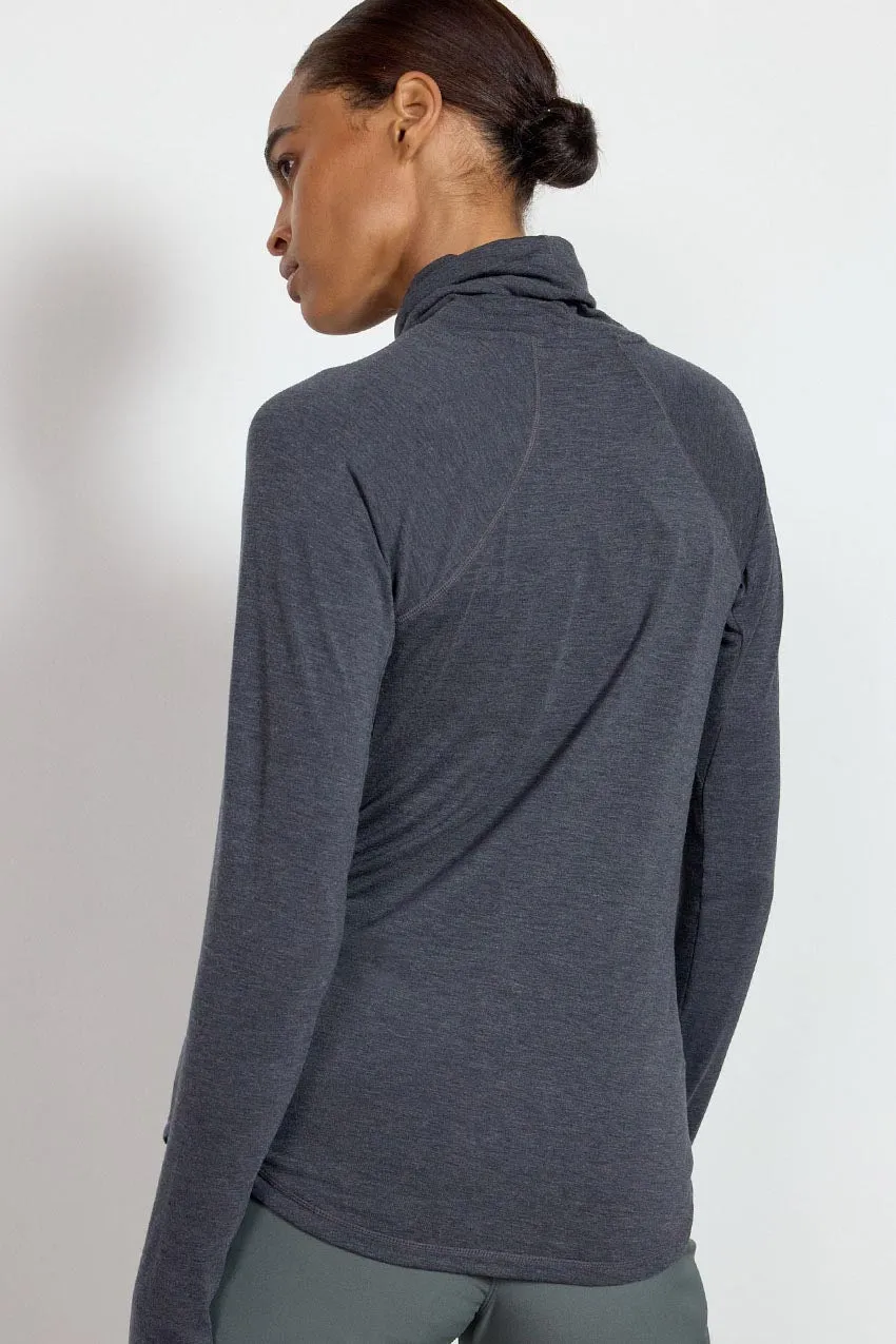 Orbit Recycled Polyester High Mock Neck Long Sleeve Top sold by MPG product image thumbnail 4