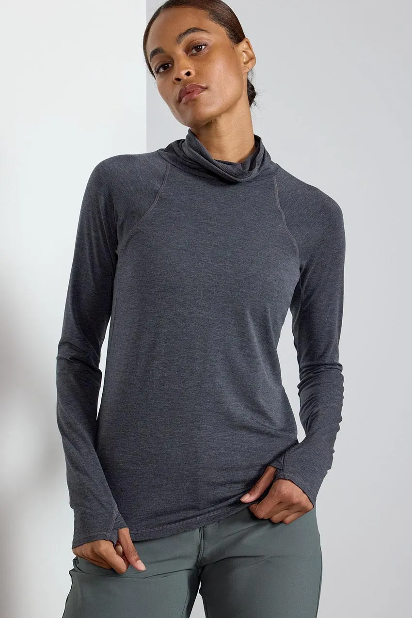Orbit Recycled Polyester High Mock Neck Long Sleeve Top sold by MPG product image thumbnail 2