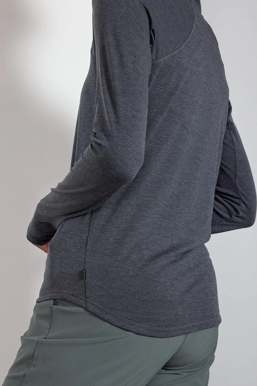 Orbit Recycled Polyester High Mock Neck Long Sleeve Top sold by MPG product image thumbnail 5