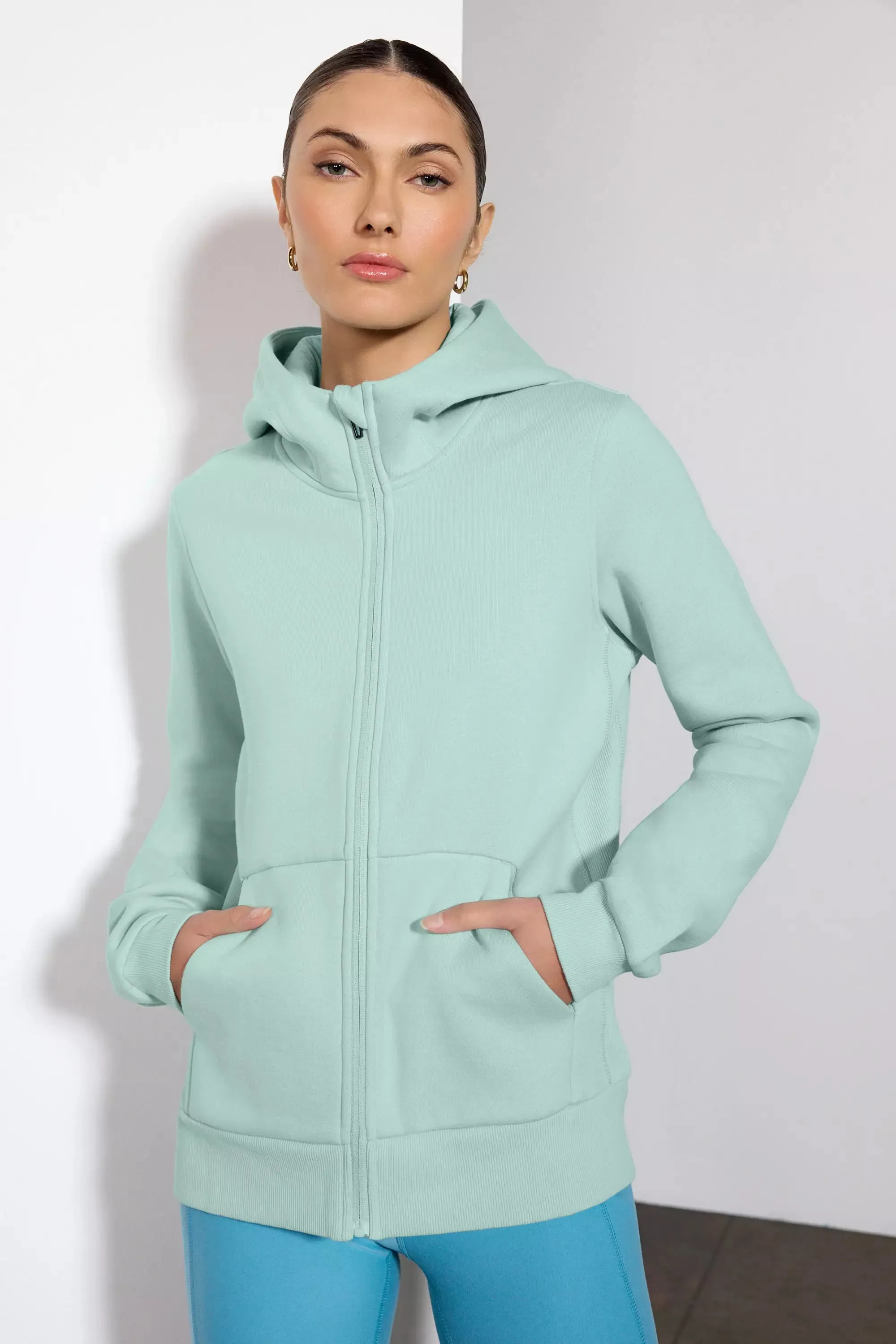 Comfort Fleece Zip-Up Hoodie - Blue Haze sold by MPG