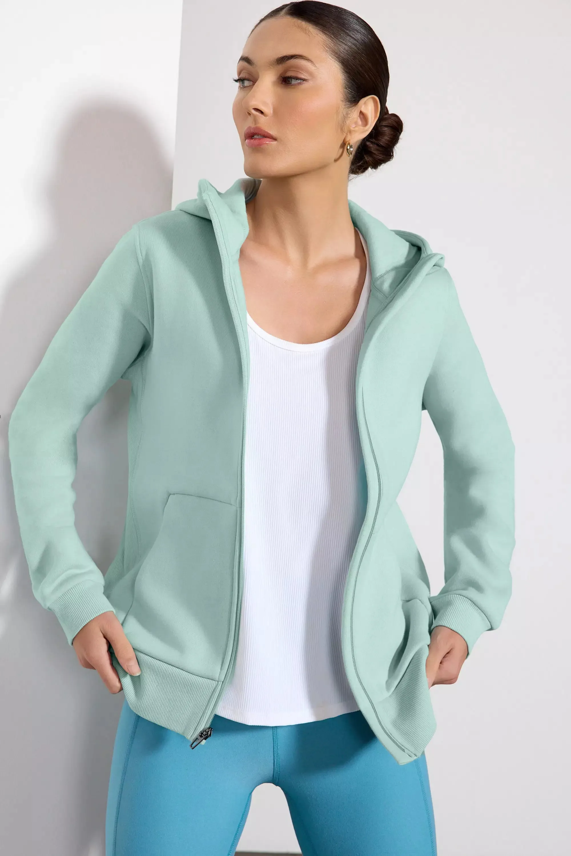 Comfort Fleece Zip-Up Hoodie - Blue Haze sold by MPG product image thumbnail 4