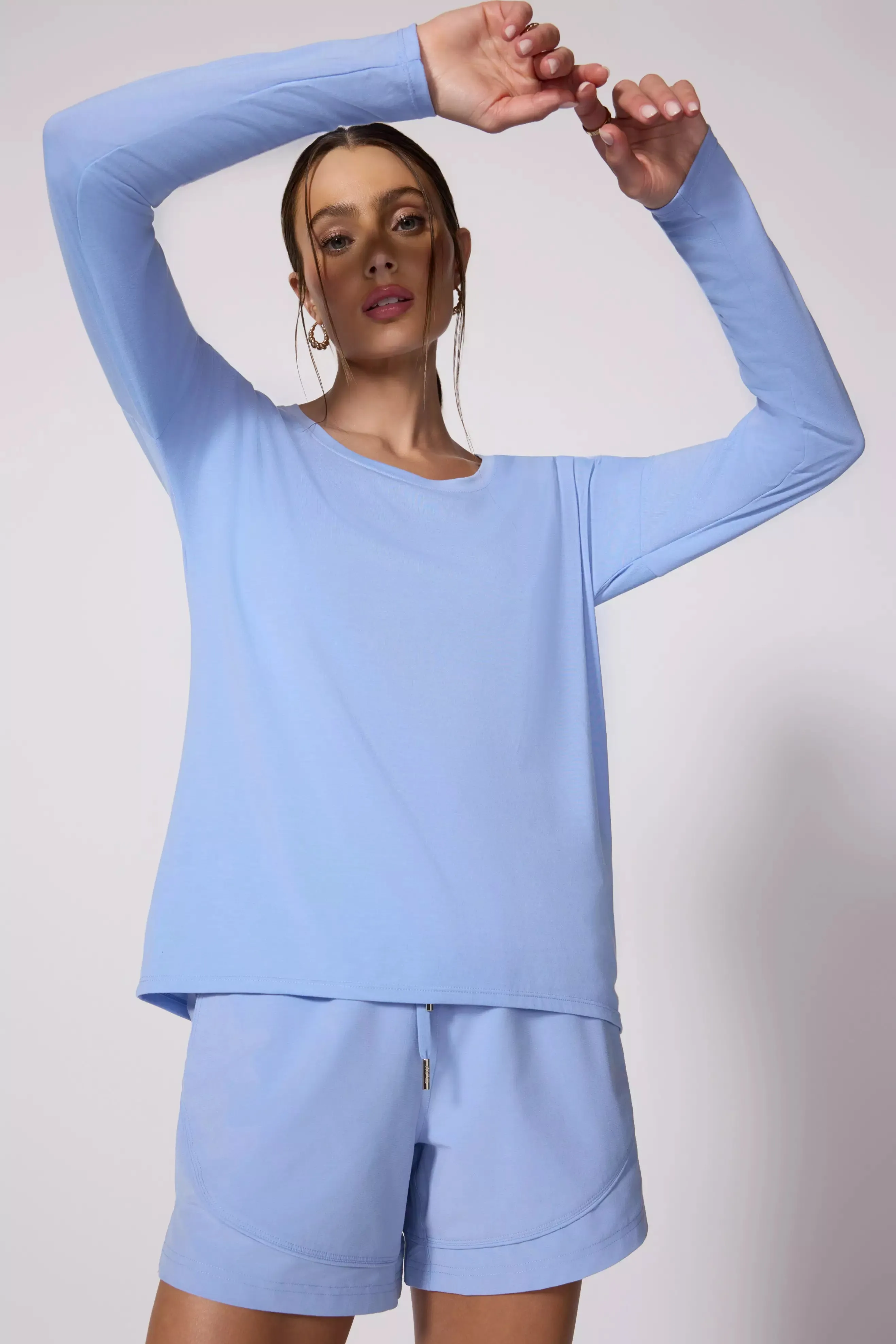 Performance Knit Long Sleeve Tee - Hydrangea sold by MPG product image thumbnail 5