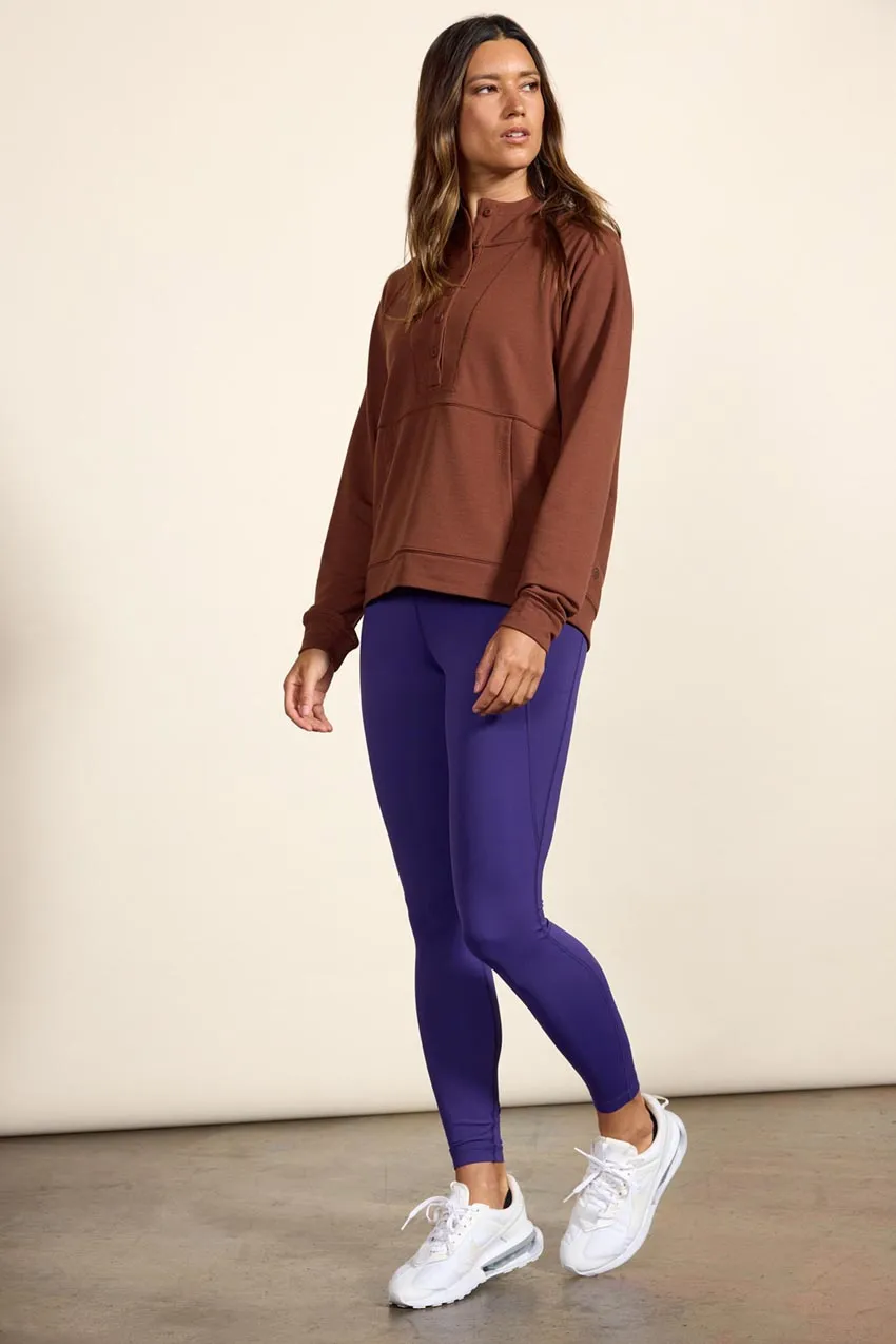 Serene Recycled Polyester TENCEL™ Modal Raglan Hoodie with Button Placket sold by MPG product image thumbnail 2